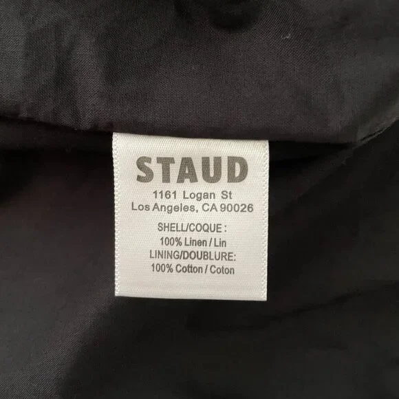 STAUD Mickey Dress 2 Black Linen Sequin Cutout Maxi Dress Evening - Picture 7 of 10